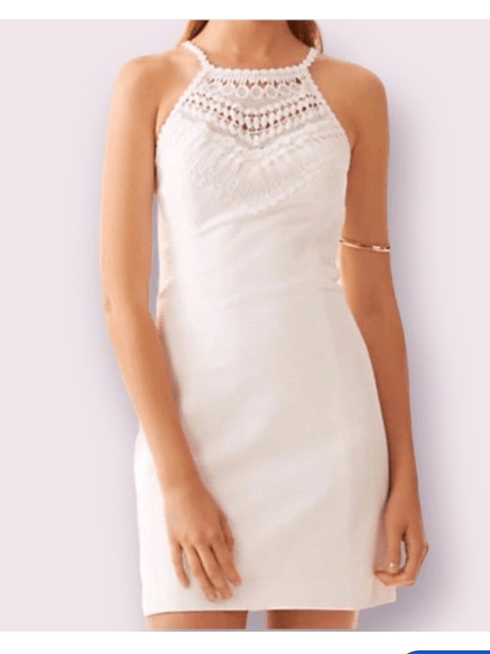 Lily Pulitzer Pearl Lace Neck Shift Dress